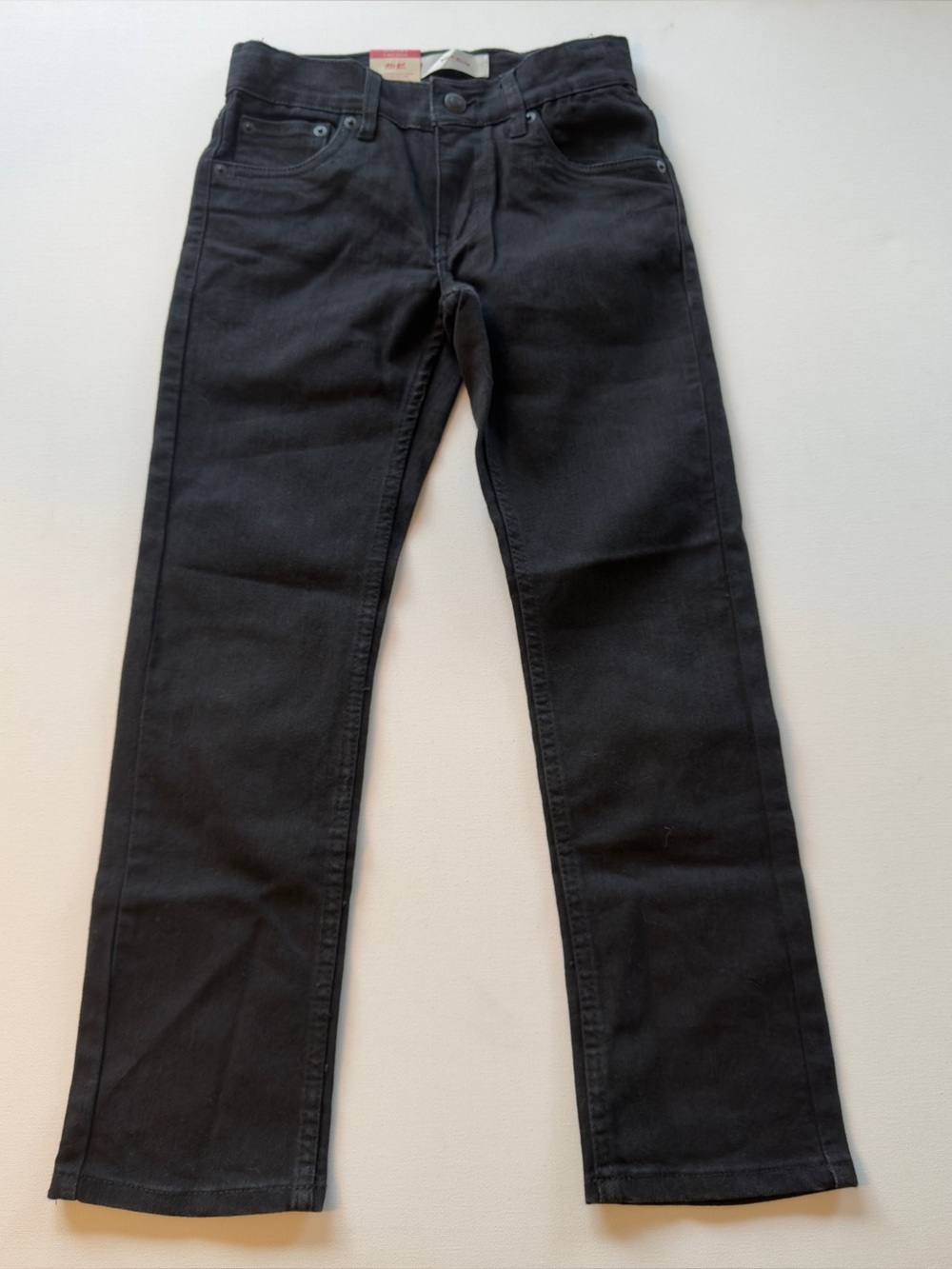 NWT Boy's Levi's Black Slim Straight-Leg Jeans Size 8R (KB11)
